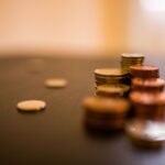 coins on table